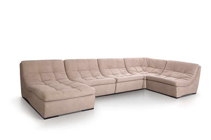 Купить бежевый угловой диван по доступной цене в Москве