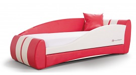 Детская кровать Формула Мини красная без матраса экокожа