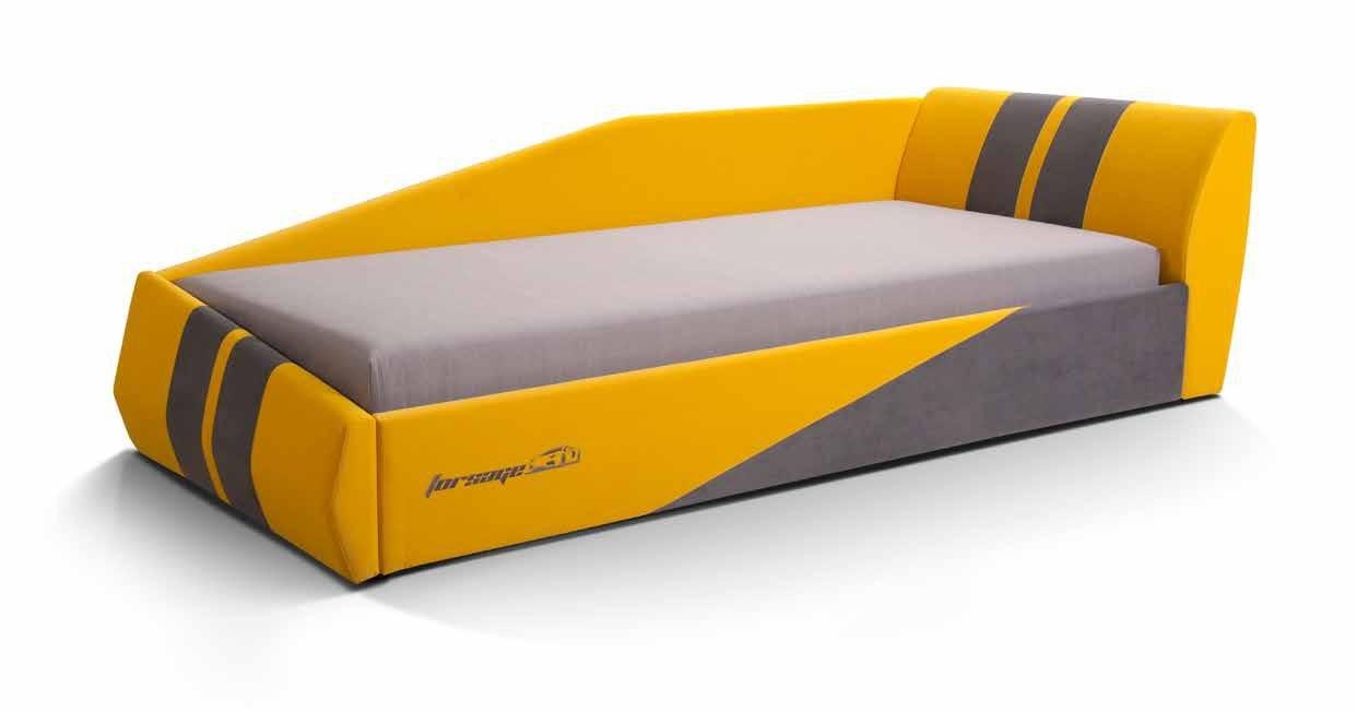 Детская кровать Форсаж Цвет желтый/антрацит