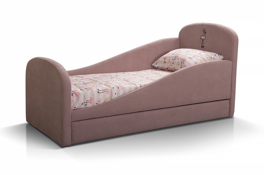 Детская кровать Тедди с вышивкой Фламинго