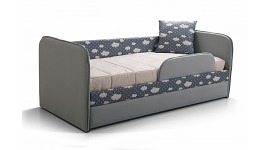 Детский диван-кровать ИВИ Star-sky синий с бортиками