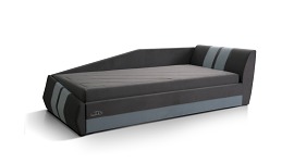 Детский диван- кровать Форсаж серый Newtone antracite без матраса правый угол